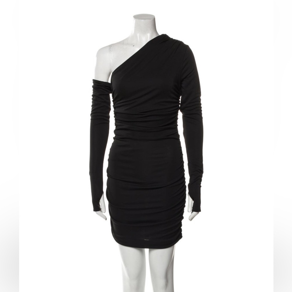 The Andamane Sheath Dress One Shoulder Black